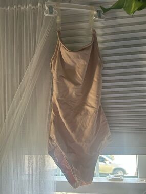 Simple Nude One-Piece Dance Camisole